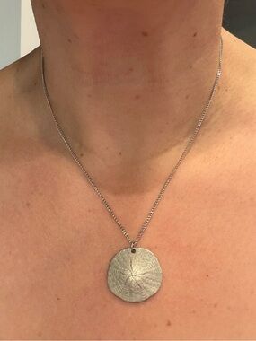 Pewter Sand Dollar Necklace